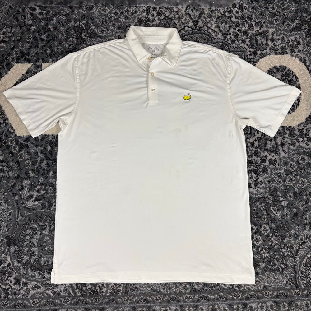 Masters‎ Tech Shirt Mens Sz XL White Golf Polo Collared Breathable Augusta Solid